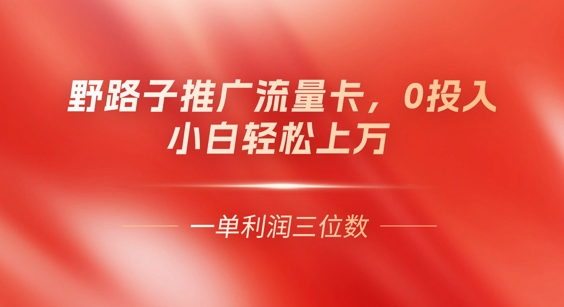 0门槛推广流量卡,一单收益上百,0投入,小白月入过W-零点工坊