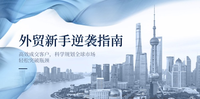 (14201期)外贸新手逆袭指南:高效成交客户,科学规划全球市场,轻松突破瓶颈-零点工坊